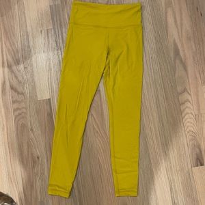 Athleta, Ultra High Rise Elation Tight, size small, Mustard Yellow